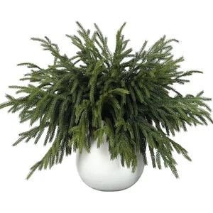 32 Pcs Real Touch Norfolk Pine Branch -18" Artificial Christmas Green Plants ... - Picture 1 of 8
