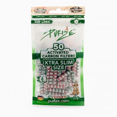 Purize Aktivkohlefilter XTRA Slim 6mm XMAS Edition 50 Stueck Limited Weihnachts