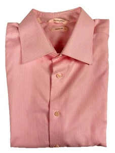 Suitsupply Shirt Mens 43 / 17 Pink Slim Fit Traveler Button Up Long Sleeve - Picture 1 of 8