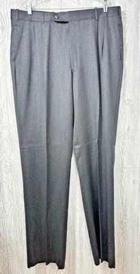 Pantalón Loro Piana Clase Mundial Neiman Marcus Ligero Gris Lana Talla 42R Nuevo con Etiquetas Foto 1 de 4
