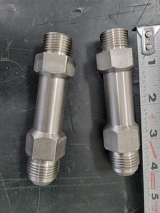 10 AN TO 8 O-RING STAINLESS FITTINGS 4" LONG - Picture 1 of 3