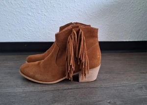 Buffalo Stiefeletten 39 Fransen Hippie Boho Wildleder Braun - Bild 1 von 9