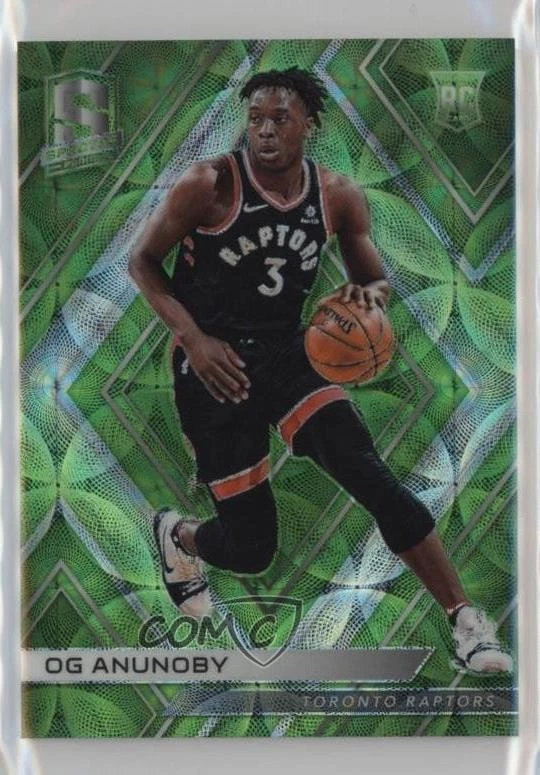 2017-18 Panini Spectra Neon Green Prizm /49 OG Anunoby #81 Rookie RC - Image 1 of 2