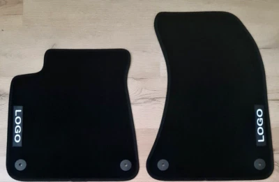 Front Two Car Floor Mats Velour For Audi A4 2007-2015 Waterproof Carpet Liners - Image 1 of 3