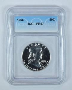 1956 Franklin Half Dollar PR67 ICG - Picture 1 of 5