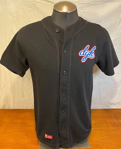 Dirty Ghetto Kids Medium Baseball Jersey Button Black Embossed (DGK} Men's Shirt - Picture 1 of 5