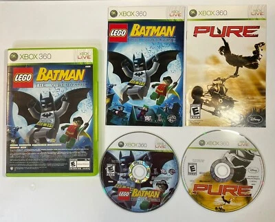 LEGO Batman El Videojuego + Paquete Doble Puro Microsoft Xbox 360 CIB Completo Foto 1 de 3