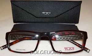 NEW unisex TUMI T318 tor53 EYE GLASSES 53/19/145 TORTOISE PLASTIC & METAL - Picture 1 of 11