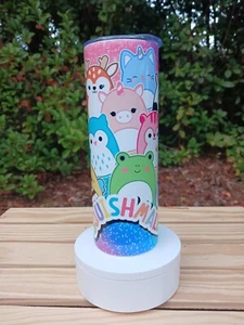 Squishmallow 20oz tumbler kids with lid and straw kids gift - Picture 1 of 4