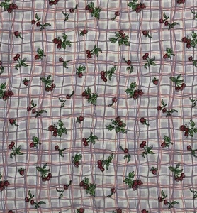 Stoff Baumwolle Kirsche Kirschen Quilt Vintage 34" - Bild 1 von 5