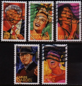 OFF paper #4497-01 Latin Music Legends (used set of 5) Forever 2011 _f104 - Picture 1 of 1