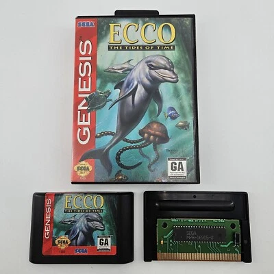 Ecco Tides of Time Sega Genesis 1994 Tested Boxed Authentic VTG GA Rated - Image 1 of 4