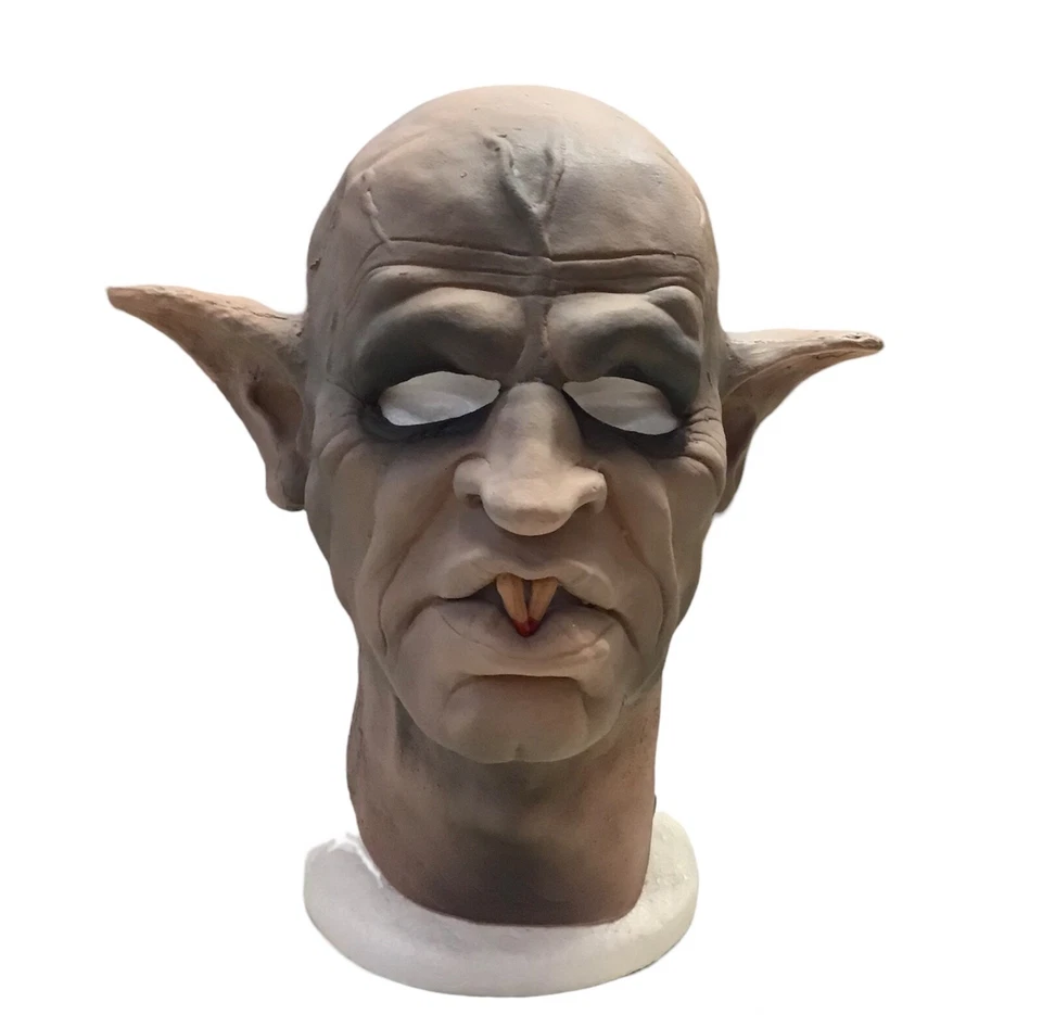 Vampire Foam Latex Mask Mens Halloween Fancy Dress Costume Accessory Greyland - Image 1 of 4