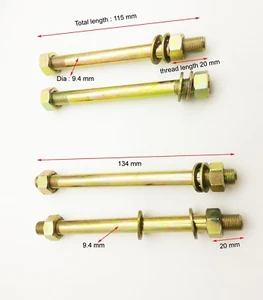 Diapositiva de 3/8"" 10 mm. Perno de tuerca de perno de tuerca enchapado en zinc para muchos tamaños - Imagen 1 de 3