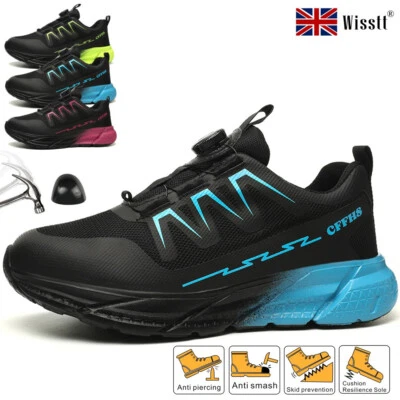 WISSTT Womens Safety Trainers Work Shoes Steel Toe Cap Boots Lightweight Industrial GB