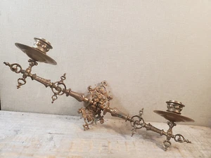 wall candle holder sconce antique Victorian adjustable double arm - Picture 1 of 12