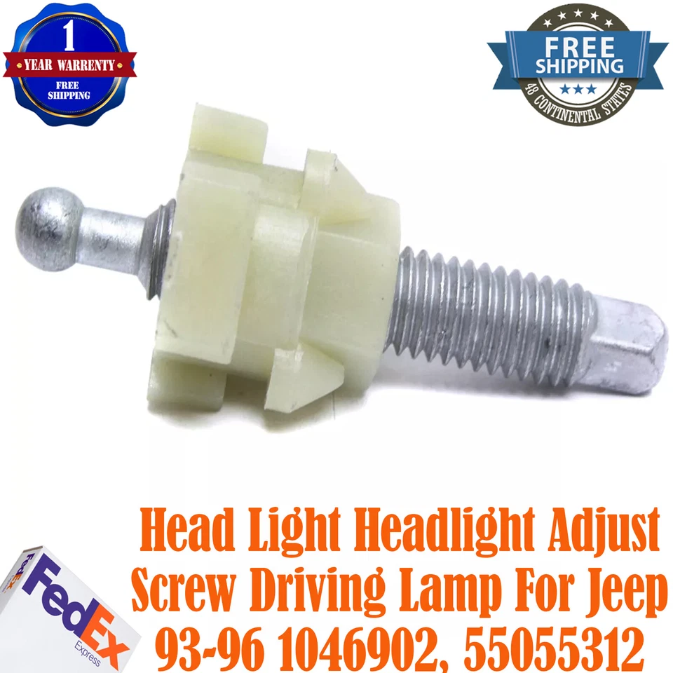 Head Light Headlight Adjust Screw Driving Lamp For Jeep 93-96 1046902, 55055312 Foto 1 de 1