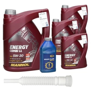4x Aceite de motor coches y furgonetas Mannol 5L + líquido de frenos 0,5L DOT-4 - Imagen 1 de 4