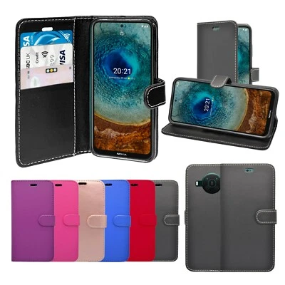For Nokia X10 Case Wallet Flip PU Leather Stand Card Slot Pouch Phone Cover - Image 1 of 4