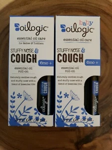 Oilogic Suffy Nose & Cough Stuffy Essential Oil Roll-on .3 oz 6mo+ 2 pack NEW - Picture 1 of 4