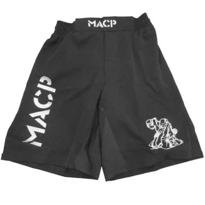 MACP GEAR Black and Silver MACP Fight Shorts