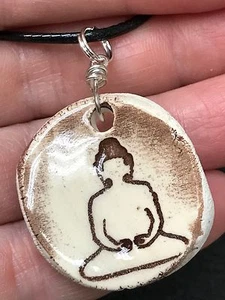Buddha handgefertigte Keramik KOSTENLOSE 18" Halskette *11* - Bild 1 von 4