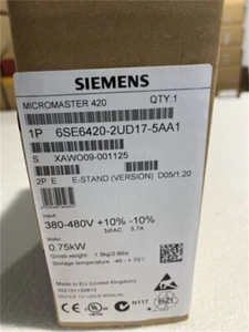 Nuevo Siemens 6SE6 420-2UD17-5AA1 6SE6420-2UD17-5AA1 DHL Envío Acelerado - Imagen 1 de 8