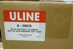 ULINE S-20076 32 Unzen NATÜRLICHE ZYLINDERFLASCHE MIT STANDARDVERSCHLUSS 12/CT - Bild 1 von 1