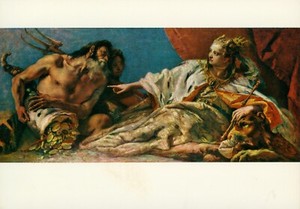 Neptune offering Venice the gifts of the sea by Giambattista Tiepolo postcard