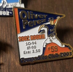 Oliver Perez San Diego Padres Compadres Club 2002 Rookie Pin - Picture 1 of 1