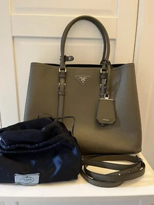 AUTHENTIC PRADA Medium Saffiano Leather Double tote bag - Picture 1 of 18