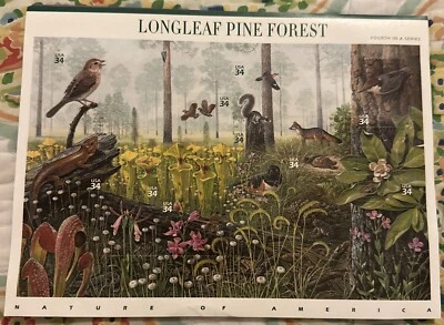 Longleaf Pine Forest .34 Cent USPS Stamp Sheet, Uncirculated, Original Owner - Image 1 of 2