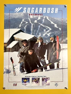 Vintage Original Sugarbush Mountain Vermont VT Skigebiet Skifahren 1993 - Bild 1 von 4