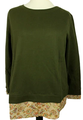 Sheego Damen Pullover Grün große Größen Pulli Shirt Sweatshirt Langarm Lagenlook - Bild 1 von 4