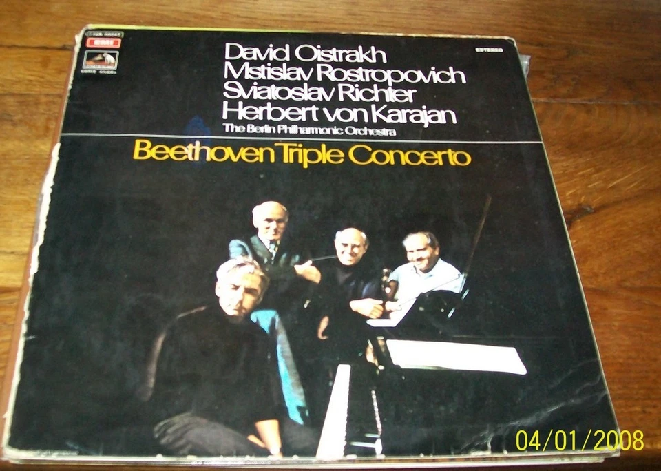 OISTRACH/KARAJAN/ROSTROPOVICH/RICHTER- Beethoven Triple Concerto LP - Image 1 of 1