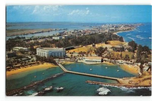 San Juan, Puerto Rico NORMANDIE HOTEL Escambron Beach Hotel 60s Vintage Postcard - Picture 1 of 2