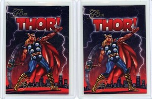 1994 flair marvel thor god of thunder #4 (lot of 2)