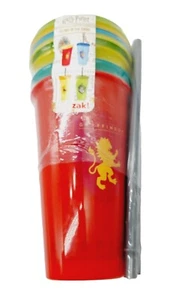 Zak Harry Potter 4 Pack Glow in the Dark 24 oz Tumbler Cups with Lids and Straws - Picture 1 of 8