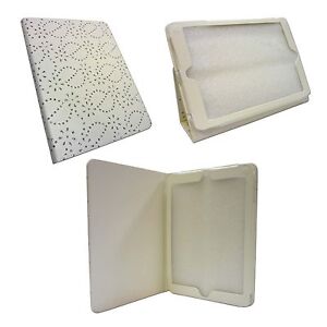 CASE FOR APPLE IPAD AIR WHITE DIAMOND BLING GLITTER PU LEATHER COVER