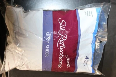 Hanes Silk Reflections Silky Sheer Control Top RT 4 PACK JET  115782 SIZE EF - Image 1 of 2