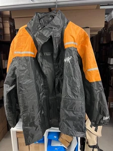 HWK Light Motorcycle Jacket Black Size L Black Orange - Imagen 1 de 2
