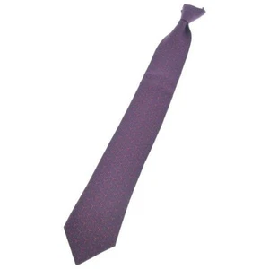HERMES Neck tie Red Pink Silk Logo japan seller N0126 50 Made in France - Picture 1 of 3