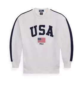 Polo Ralph Lauren Mujer’s Team EE. UU. Gran Tamaño Cuello Redondo Sudadera Blanca Multi XXL - Imagen 1 de 4