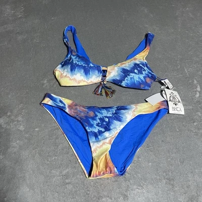 Becca Bikini Womens Large 2 Piece Over the Rainbow Tie Dye Reversible - Image 1 of 4