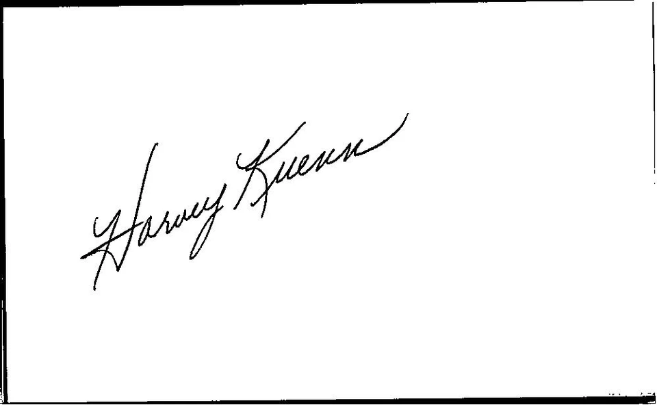 -Harvey Kuenn- (d.1988) Signed/Autograph/Auto Index Card Detroit Tigers MLB - Image 1 of 1