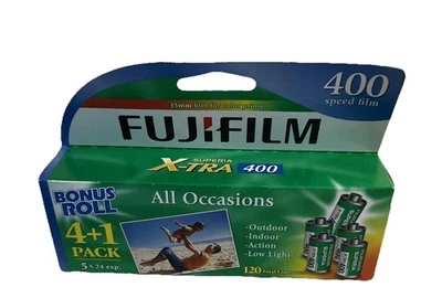 Fujifilm 5x24 Exp Superia X-TRA 400 35mm Film 4+1 Pack XTRA400 NEW Exp 4/2008 - Image 1 of 4