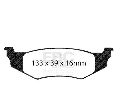 Juego de pastillas de freno traseras para Chrysler PT Cruiser 2001-2010 EBC 53481XQKY 2002 2003 Foto 1 de 4