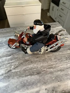 Animated Musical Light Up Christmas Motorcycle Santa Claus Born To Be Wild - Picture 1 of 5