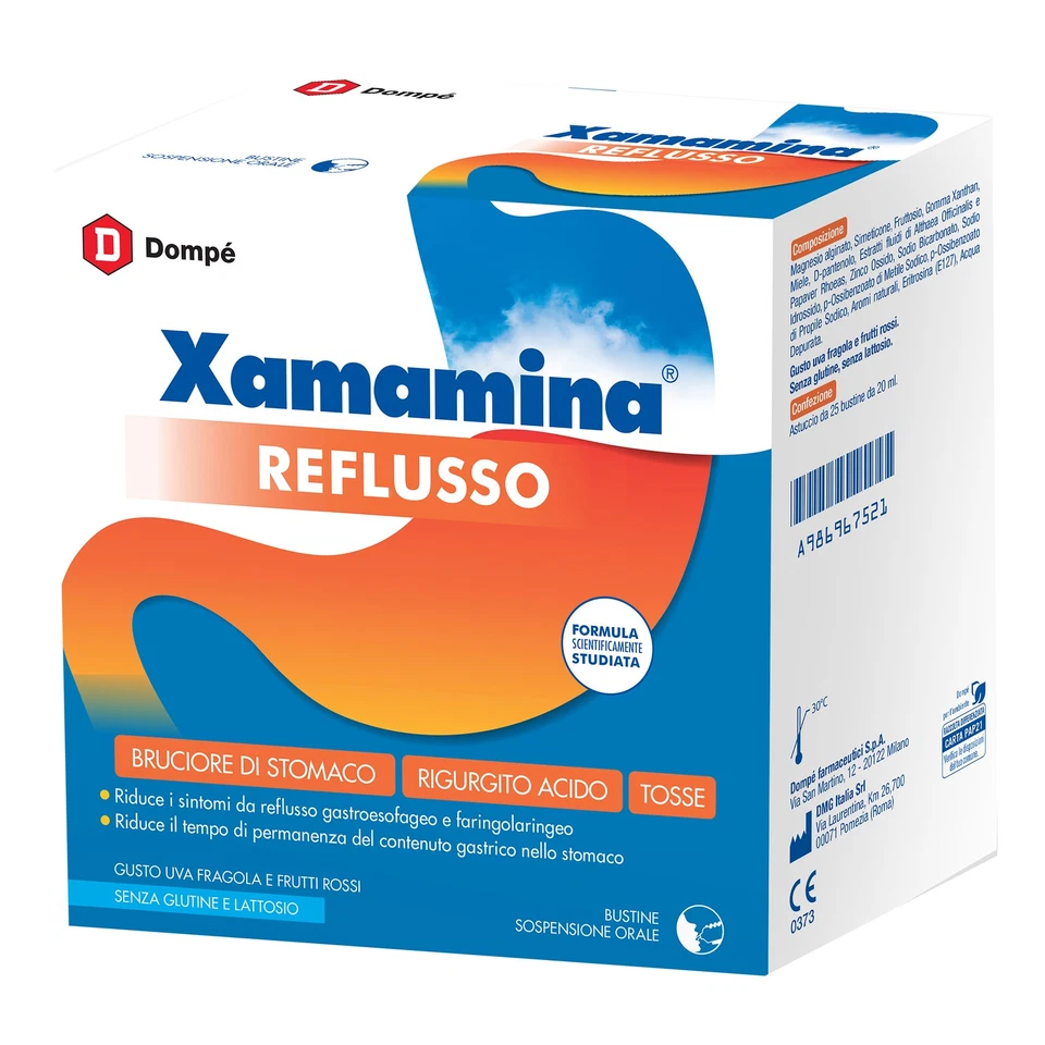 Xamamina Reflusso Bruciore di Stomaco e Rigurgito Acido 25 Bustine - Immagine 1 di 1