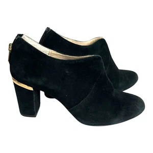 Adrienne Vittadini Negro Gamuza Cuero Botines Mujer Zapatos 6.5 - Imagen 1 de 12